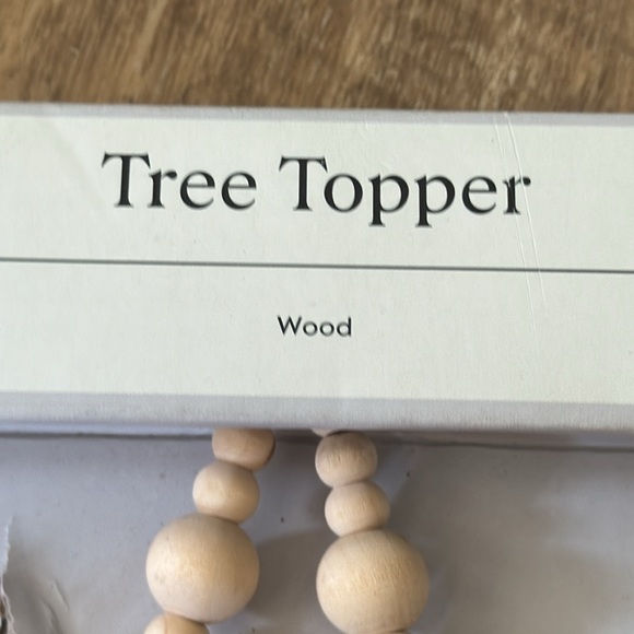 Threshold Studio McGee Wood Bead Star Christmas Tree Topper - Picture 6 of 7